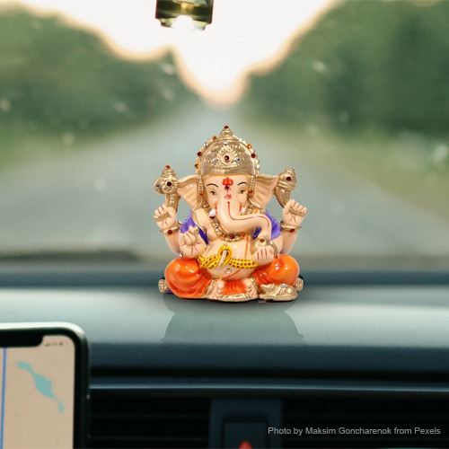Decorative Car Dashboard Ganesh Idol For Home & Office