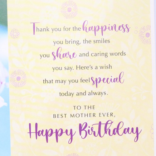 On Your Birthday Dear Mother Happy Birthday Card