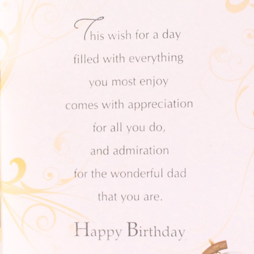 A Birthday Message For A Dear Dad Greeting Card