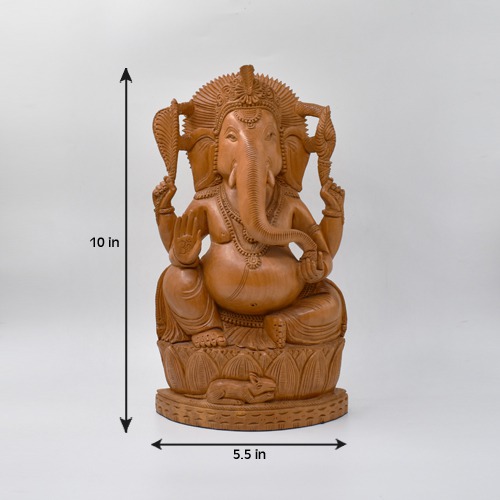 Sandal Wood Ganesha Statue For Home Decor