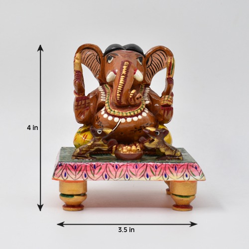 Brown Colour Ganesh Idol Showpiece For Home Office