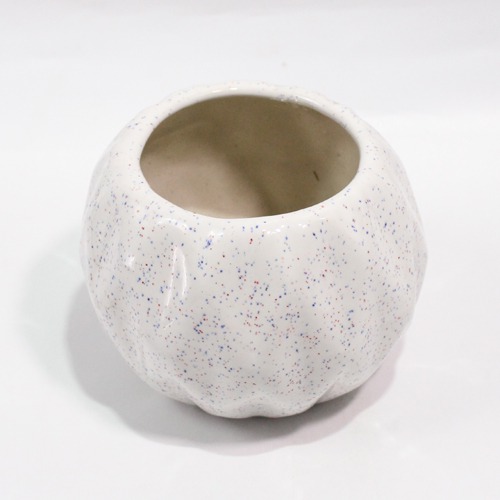 White Dotted Vase Plant Pot | Ceramic Indoor Flower Pot Planter Indoor Outdoor Planter
