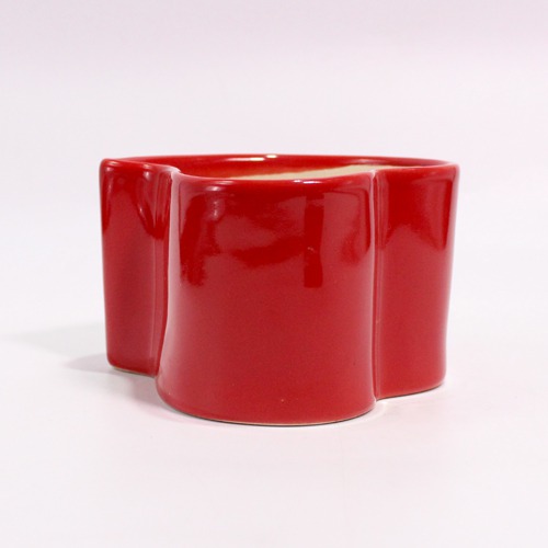 Red Heart Shape Ceramic Pot | Decorative Home Decor, Succulents Planter, Small Plants, Modern Gardening, Ceramic Planter