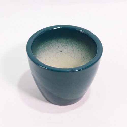 Turquoise Colour Apple Ceramic Pot | Garden and Living Room Decorative Small Ceramic Planter