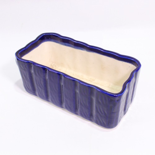 Bright Blue Rectangular Planter Pot | Ceramic Pot Big Sized for Indoor, Outdoor ,Home Office ,Plants