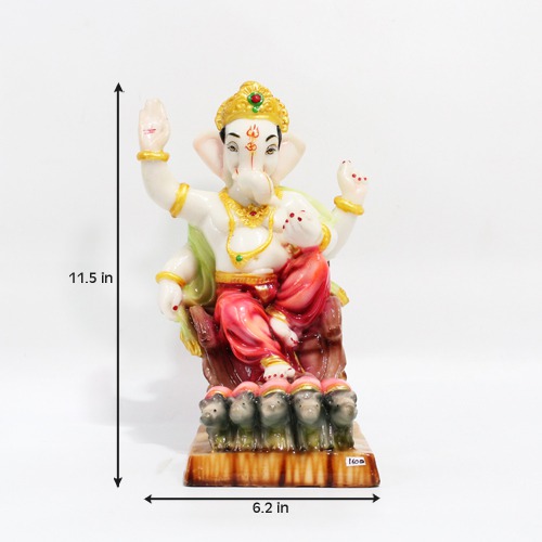 Ganesha Sitting On Rath For Home and Office Decor