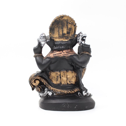 Black and Golden Ganesh Statue For Home & Office Decor
