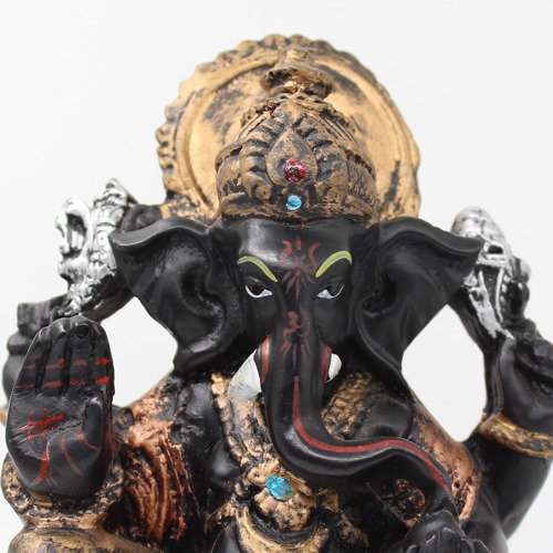Black and Golden Ganesh Statue For Home & Office Decor