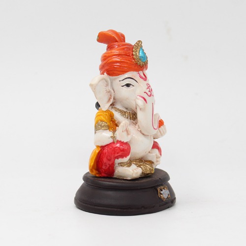 Small Feta Ganesh Statue For Car Dashboard, Desktop