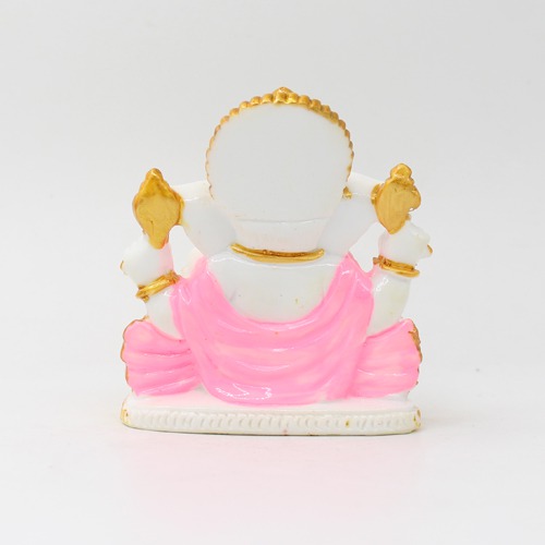 Car Dashboard Lord Ganesha Pink Shal Statue Ideal Gift For Friends, Family