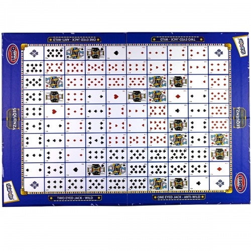 Sequenza – Classic Card Strategy Game, Includes Large Game Board, Sequenza Cards and Premium Marker Chips with Carry Pouch