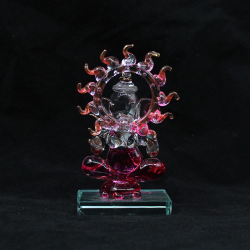 Decorative Glass Ganesha Statue For Car Dashboard