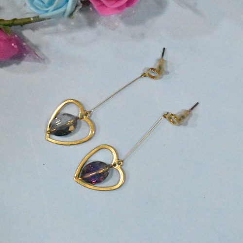 Heart With stone Earrings | Earrings | Women's Earrings