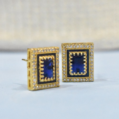 Blue Square Earrings | Earrings | Women's Earrings | Traditional Earrings
