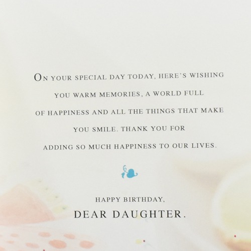A Birthday Wish For You Dear Daughter Card | Greeting Card