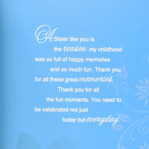 Happy Birthday Dear Sister Card | Greeting Card