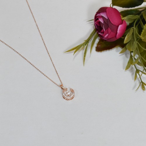 Moon With Star Pendant Chain Necklace | Pendant Chain Necklace