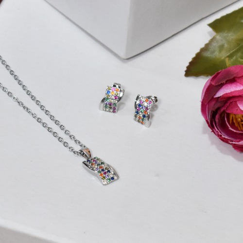 Multi colour Diamond Necklace Set | Necklace Set | Jewellery For Women's