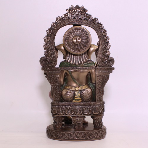 Metallic Color Lord Ganesh Idol For Home & Office Decor ,Ideal Gift for Friends, Family