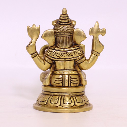 Goal Base Lord  Ganesha Idol For Home Decor