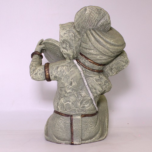 Decorative  Lord Ganesha Playing Dafli Showpiece For Home & Office Decor
