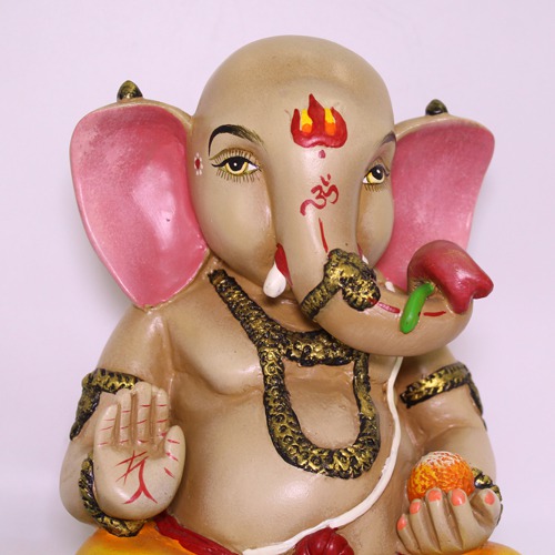 Taklu  Lord Ganesha Sitting on banana Leaf Showpiece For Home Decor