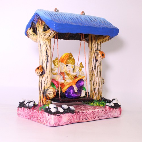 Lord Ganesha Sitting on Jhula Showpiece For Home & Office Decor