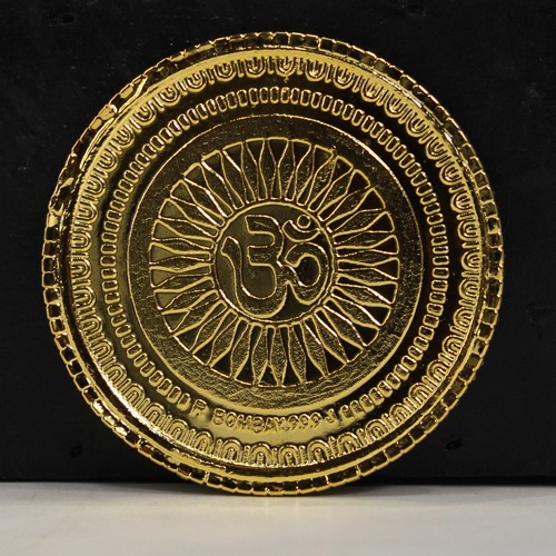 Gold Plated Big Coin (Ganapti , Laxmi)