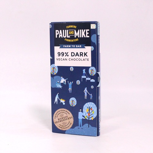 99% Dark Vegan Chocolate | Paul and Milk