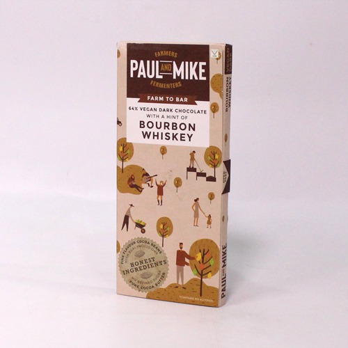 64% Dark Bourbon Whisky Chocolate| Paul and Milk