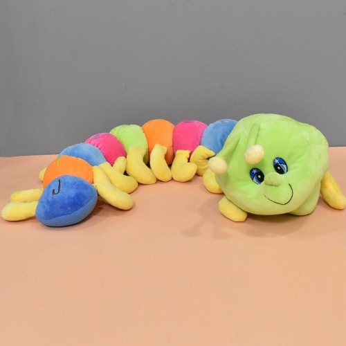 Caterpillar Soft Toy for Kids | Soft Toy Caterpillar | Caterpillar Soft Toy for Car | Multicolor (96 cm)
