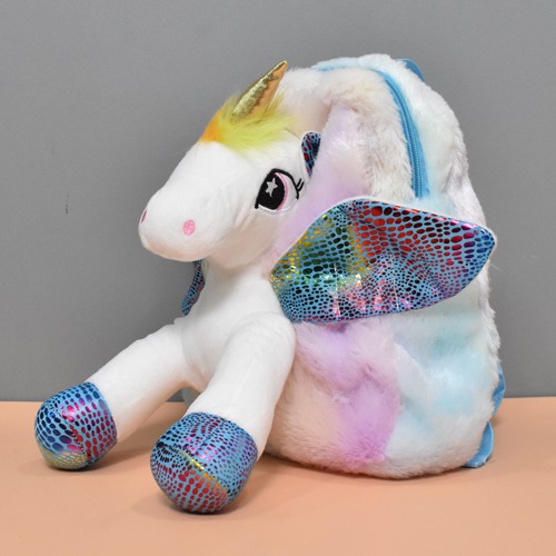 Soft and Fluffy Unicorn Plush Backpack | For Kids