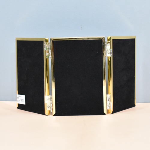 Golden Plated 3 Joint Table Top  Photo Frame( Size 3 Photo Frame of 4 x 6 inch)