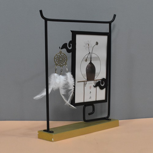 Black  Showpiece Frame Photo with Stand and Dream Catcher ( Photo Size: 6 x 4 inches)