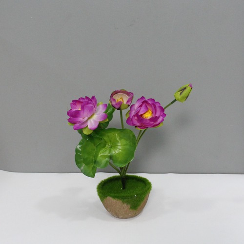 Artificial Pink Lotus Plant | Artificial Plant with Pot Artificial Plants for Home Decor Decorative Plants Artificial Flowers with Pot
