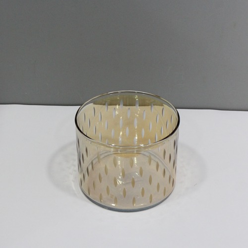 Gold Luster Glass Candle Holder | Glass Pots for Indoor Plants Garden Decoration Items Outdoor & Table Planters for Living Room