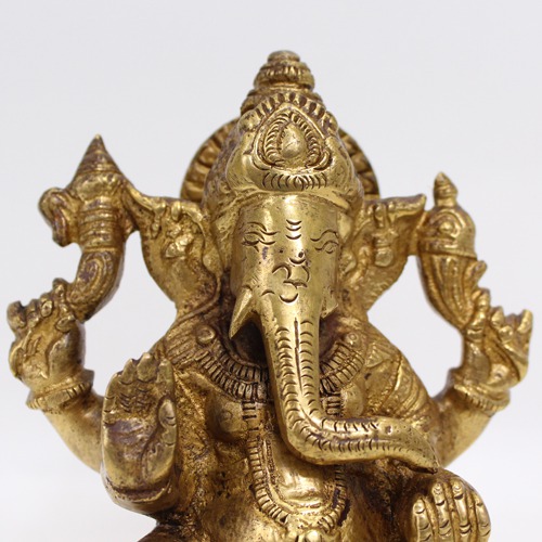 Aesthetic Brass Ganesha Idol For Home Decor and  Pooja Ghar