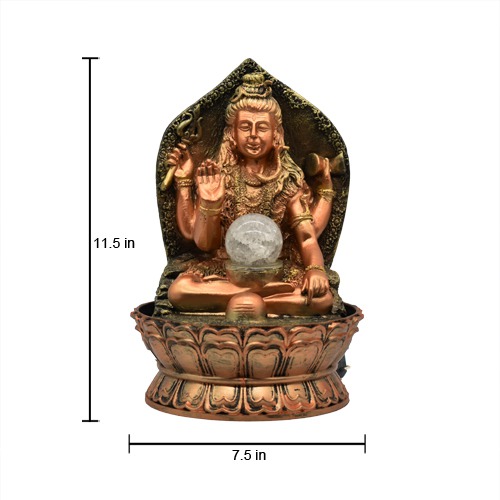 Table Top Indoor And Outdoor Water Fountain With Rolling Ball With Shankar Bhagwan Murti for Home Decor