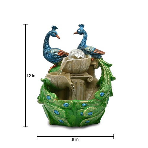 Peacock Design Water Fountain For Home And Office Decor