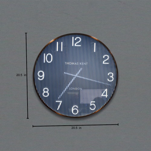 Blue Lines Attractive Design Thomas Kent London Wall Clock(20.5 x 20.5inches, Blue)