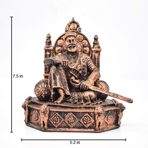 Chhatrapati shivaji Maharaj sitting on Singhasan Bronze Finished