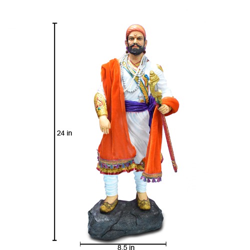 Chhatrapati shivaji Maharaj Maratha King Standing Fiber statue
