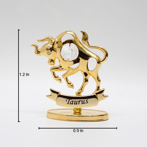 Gold Plated Zodiac- Taurus Iron Table Decoration