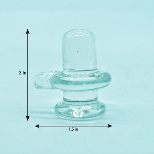 Glass Sphatik Shivling (Clear)