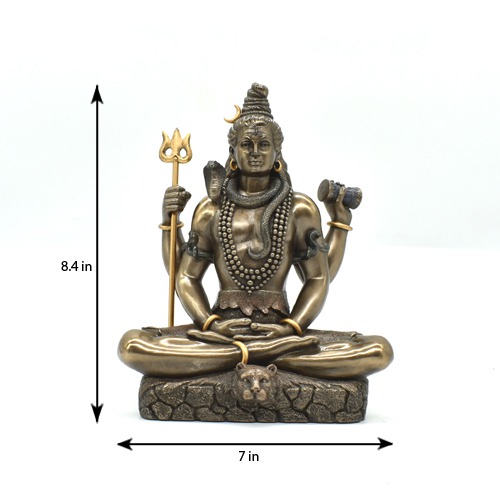 Lord Shiva Padmasana Decorative Idol  Shiva Idol, Shiva Murti, Resin Murti,