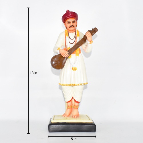 Shant Tukaram Maharaj Standing Idol | Standing Tukaram Idol, Fiber Idol, White
