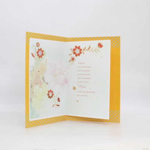 For My Wonderful Mother Mother's Day Special Greeting Card | Greeting Card