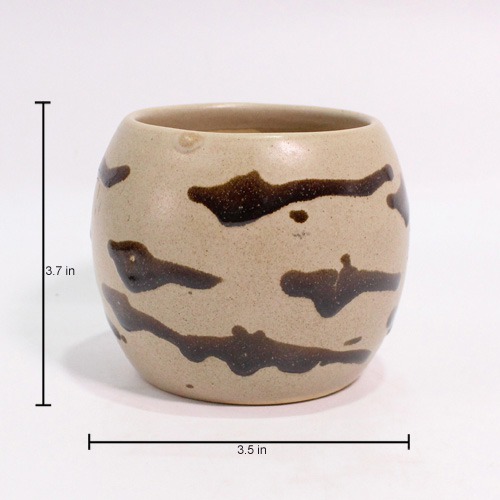 Ceramic Brown Matte planter Pot  | Garden and Living Room Decorative Small Ceramic Planter