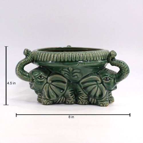Elephant Planter Pot | Ceramic Pots for Indoor Plants Garden Decoration Items Outdoor & Table Planters for Living Room