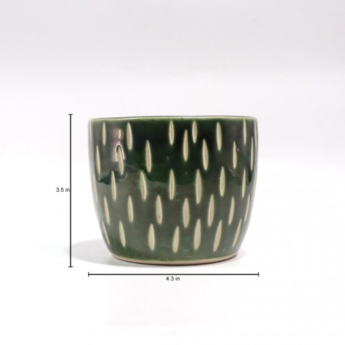 Green Ceramic Pot For Indoor Plant | Ceramic planters pots for Indoor Outdoor Home, Garden Office Decor Balcony Planters